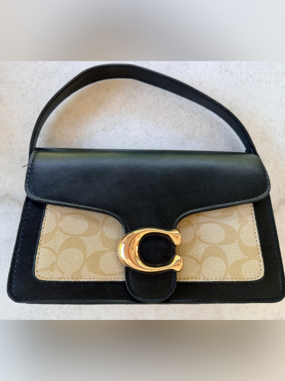 Fashion Black & Khaki Signature Monogram Bag Purse